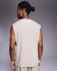 4505 4505 Icon cotton oversized pump training tank with quick dry finish in washed stone-Neutral - 4