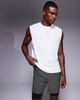 4505 4505 Icon cotton oversized pump training tank with quick dry finish in white - 4