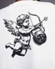4505 4505 Icon cropped heavyweight cotton T-shirt with back print in vintage white - 4