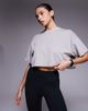 4505 4505 Icon heavyweight cotton blend cropped t-shirt with quick dry finish in washed ash-Neutral - 1