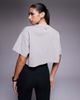 4505 4505 Icon heavyweight cotton blend cropped t-shirt with quick dry finish in washed ash-Neutral - 4