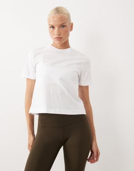 4505 4505 Icon heavyweight cotton boxy fit T-shirt in white