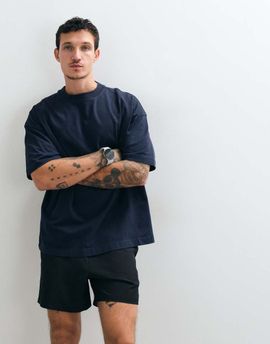 4505 4505 Icon heavyweight cotton oversized t-shirt with quick dry finish in navy