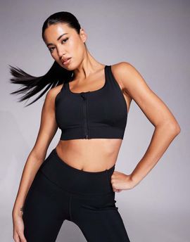 4505 4505 Icon high support active sports bra with removable padding in black