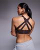 4505 4505 Icon high support active sports bra with removable padding in French roast-Brown - 2