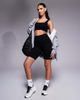 4505 4505 Icon mid impact seamless rib knit sports bra with square neck in black - 4