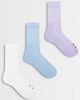 4505 4505 Icon running socks with arch support and anti-bacterial finish in white, periwinkle, light blue-Multi - 1