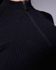 4505 4505 Icon seamless rib knit 1/4 zip long sleeve top in black - 3
