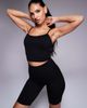 4505 4505 Icon seamless rib knit yoga tank top with shelf bra in black - 1