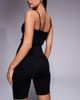 4505 4505 Icon seamless rib knit yoga tank top with shelf bra in black - 2