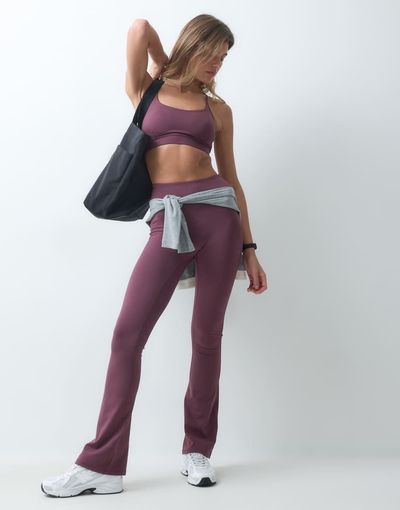 4505 4505 Icon soft touch high waist slim kick yoga leggings in plum-PURPLE