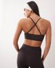 4505 4505 Icon soft touch light support sports bra with adjustable straps in dark chocolate-Brown - 4
