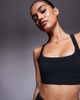 4505 4505 Icon soft touch medium support soft touch square neck sports bra in black - 2