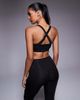 4505 4505 Icon soft touch medium support soft touch square neck sports bra in black - 4