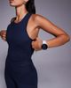 4505 4505 Icon soft touch racer back tank top with shelf bra and removable padding in midnight navy - 2