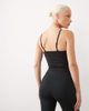4505 4505 Icon soft touch scoop neck yoga cami with inner bra and adjustable straps in black - 4