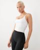 4505 4505 Icon soft touch scoop neck yoga cami with inner bra and adjustable straps in white - 1