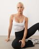 4505 4505 Icon soft touch scoop neck yoga cami with inner bra and adjustable straps in white - 2