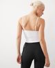 4505 4505 Icon soft touch scoop neck yoga cami with inner bra and adjustable straps in white - 4