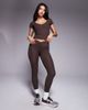 4505 4505 Icon soft touch v neck performance baby t-shirt in plum chocolate-Brown - 2