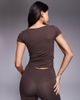 4505 4505 Icon soft touch v neck performance baby t-shirt in plum chocolate-Brown - 4