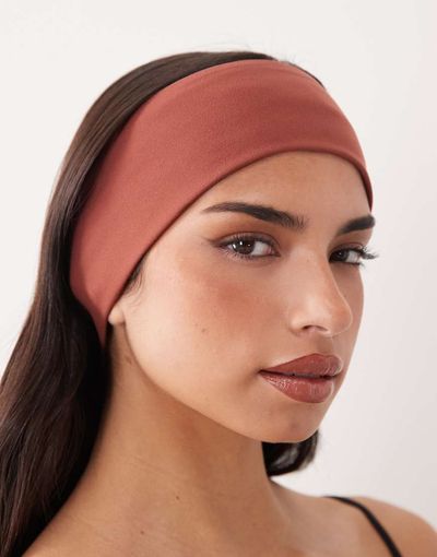 4505 4505 Icon soft touch wide yoga headband in amber-Brown