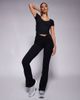 4505 4505 Icon soft touch wrap waist slim kick yoga leggings in black - 1