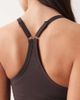 4505 4505 Icon soft touch yoga cami top with shelf bra and adjustable straps in dark chocolate-Brown - 2
