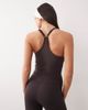 4505 4505 Icon soft touch yoga cami top with shelf bra and adjustable straps in dark chocolate-Brown - 4