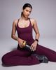 4505 4505 Icon soft touch yoga cami with inner bra and adjustable straps in burgundy-Purple - 1