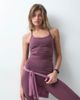 4505 4505 Icon soft touch yoga cami with inner bra and adjustable straps in plum-PURPLE - 1