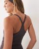 4505 4505 Icon soft touch yoga cami with inner bra and adjustable straps in storm gray - 4