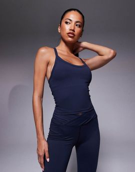 4505 4505 Icon soft touch yoga cami with inner bra in midnight navy