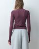 4505 4505 Icon soft touch zip up studio long sleeve top in plum-PURPLE - 4