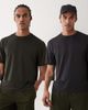 4505 4505 Icon training t-shirt with quick dry 2 pack in black and khaki green-Multi - 1