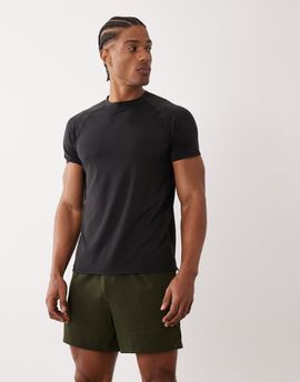 4505 4505 lightweight performance jersey running t-shirt with breathable mesh panels in black