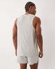 4505 4505 lightweight performance jersey running tank top with breathable mesh panel in vapor gray - 1