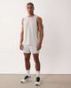 4505 4505 lightweight performance jersey running tank top with breathable mesh panel in vapor gray - 2