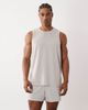 4505 4505 lightweight performance jersey running tank top with breathable mesh panel in vapor gray - 3