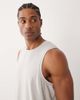 4505 4505 lightweight performance jersey running tank top with breathable mesh panel in vapor gray - 4
