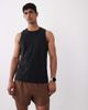 4505 4505 lightweight performance jersey running tank with breathable mesh panel in black - 2