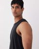 4505 4505 lightweight performance jersey running tank with breathable mesh panel in black - 3