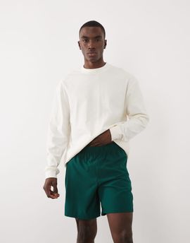 4505 4505 long sleeve oversized cotton training T-shirt with quick dry finish in off-white