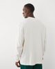 4505 4505 long sleeve oversized cotton training T-shirt with quick dry finish in off-white - 3