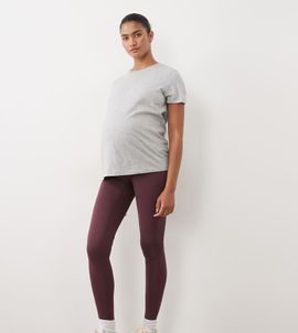 4505 4505 Maternity Icon soft touch high waist yoga legging in plum-PURPLE