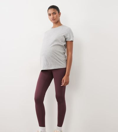 4505 4505 Maternity Icon soft touch high waist yoga legging in plum-PURPLE