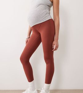 4505 4505 Maternity Icon soft touch high waist yoga leggings in amber-Brown