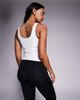 4505 4505 Maternity soft touch ribbed tank top with inner bra in white - 3