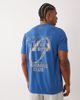 4505 4505 nylon performance mesh quick dry back print running t-shirt in baltic blue - 1