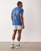 4505 4505 nylon performance mesh quick dry back print running t-shirt in baltic blue - 2